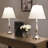 Brushed Steel Table Lamps - Set of 2 Traditional Accent Lights with LED Bulbs - Home Décor for Bedroom, Living Room, Office, or Entry