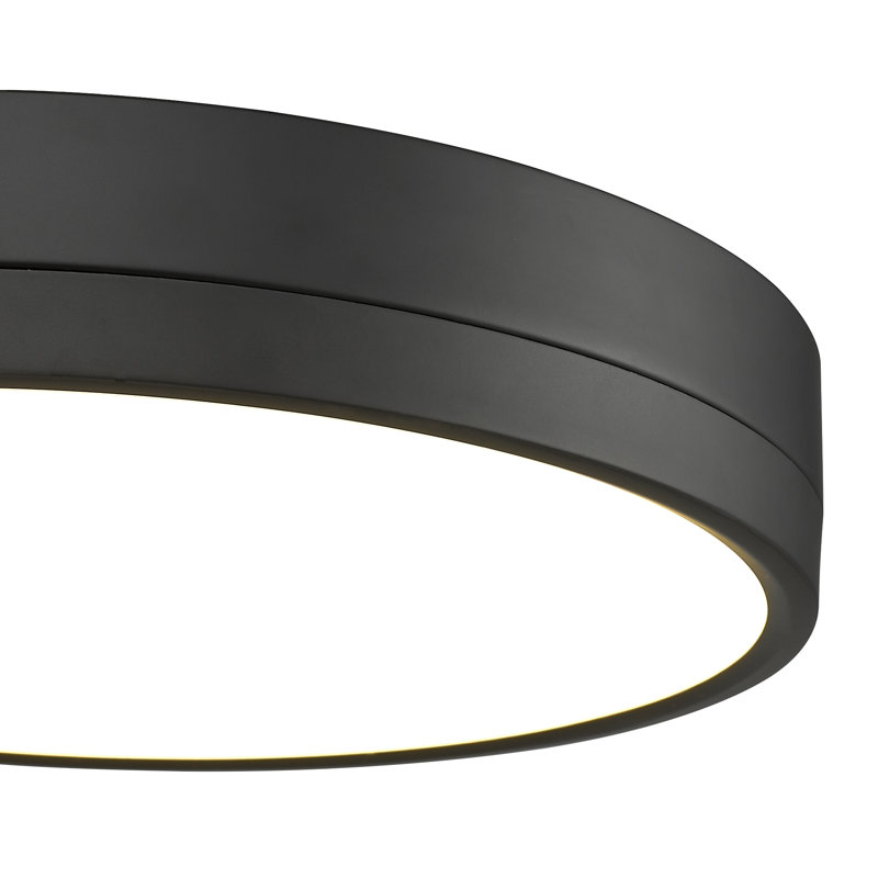 Brexleigh Acrylic LED Flush Mount, Matte Black