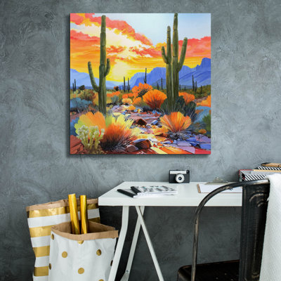  «Desert Splendor» par John Jaster, art mural sur toile, 26 po x 26 po