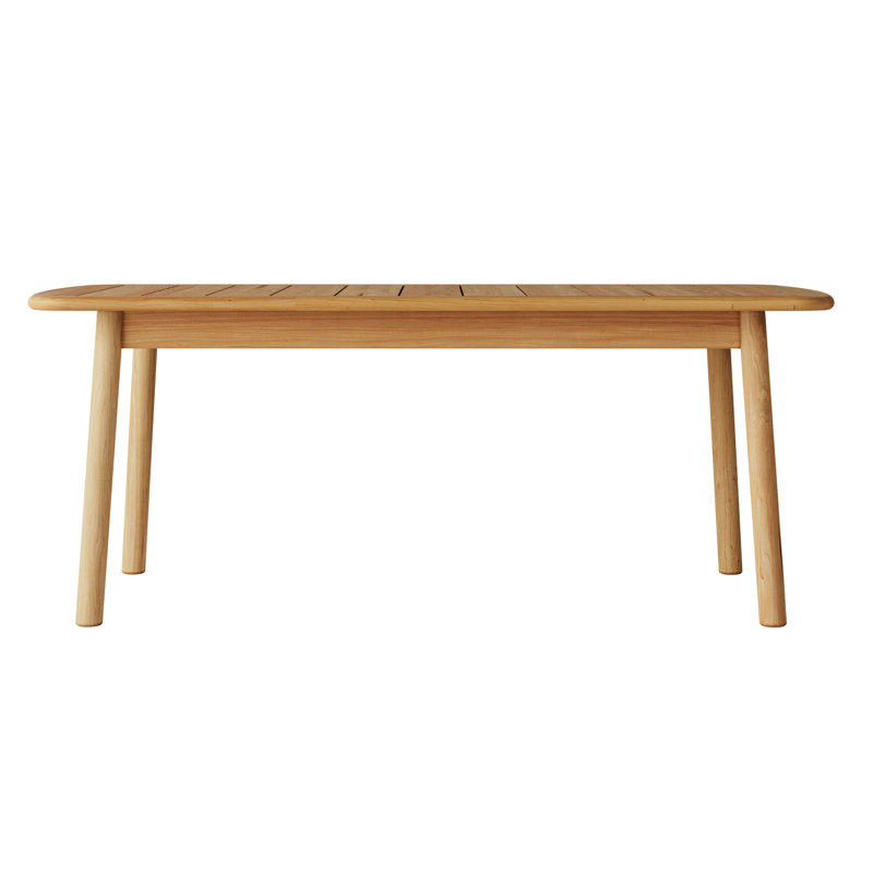 Tanso Outdoor Teak Dining Table, 28.74" H x 37.40" W x 72.40" L