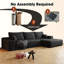 Canapé modulaire avec chaise profonde en forme de L 107 po Boneless