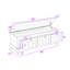 Vintage-Inspired Storage Bench with Cushioned Seat, Grooved Doors-470578641