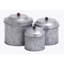 Ensemble de pots de cuisine galvanisés 3 pièces Hasler