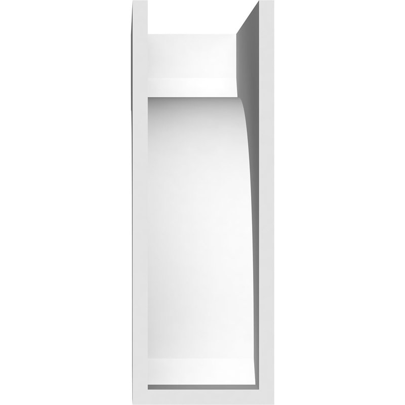 Corbeau standard en PVC de qualité architecturale standard, H 10 po x l 3 po x P 10 po