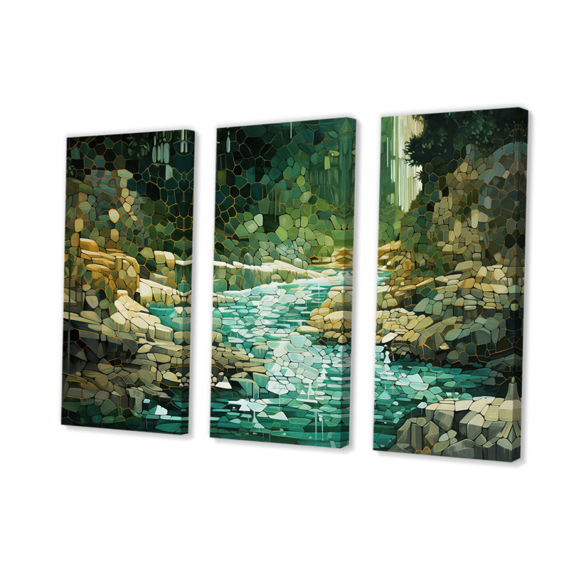 Royalston - ensemble d'impressions sur toile Lacs et rivières, H 40 po x l 60 po x P 1 po