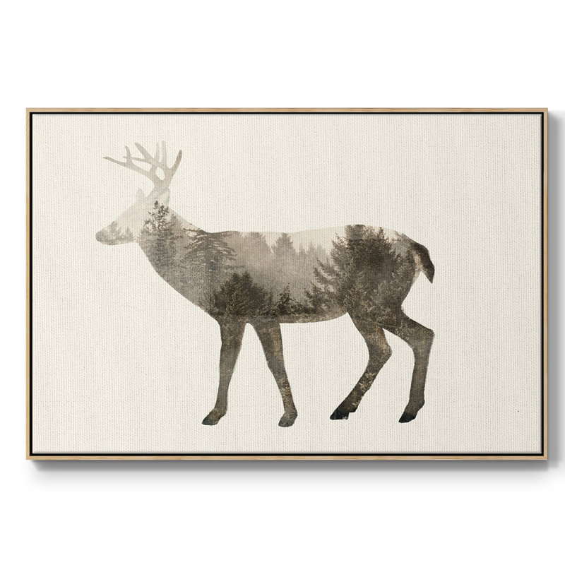 " The Wilderness IV ", 25" H x 37" W x 2" D, Natural Wood Framed Canvas