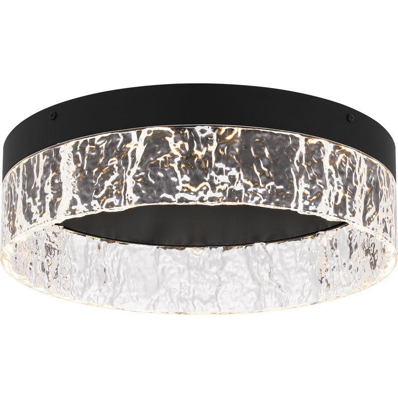 Caryssa Integrated LED Flush Mount, Matte Black