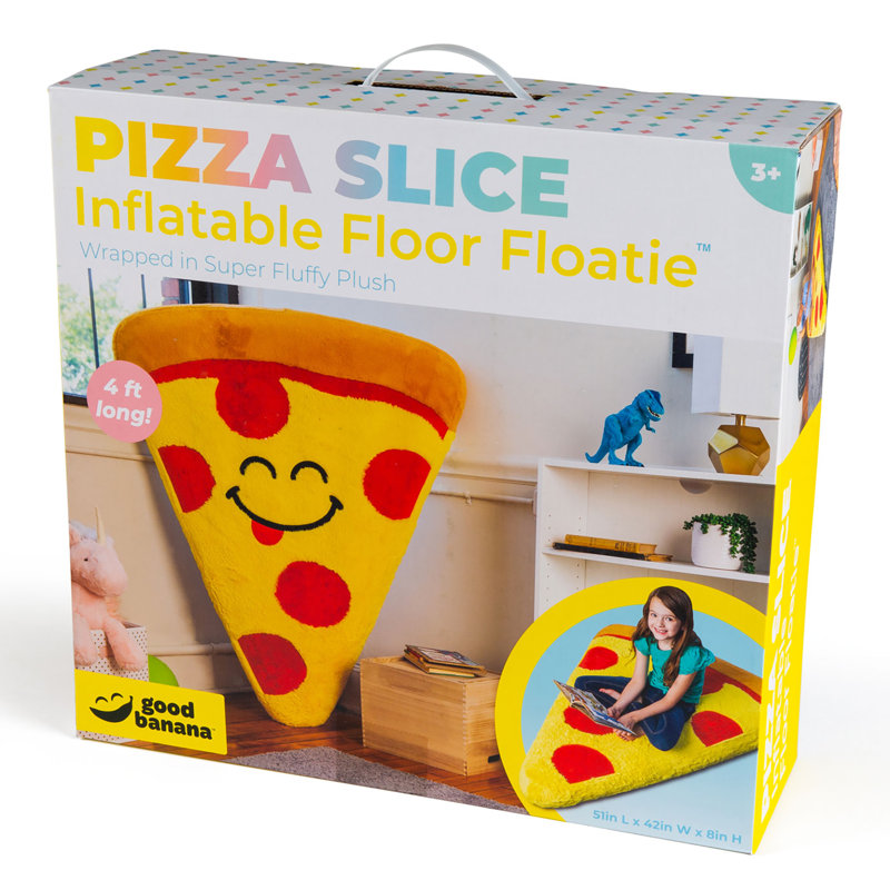 Flotteur à pizza, siège rond pour enfant, coussin moelleux et confortable, siège gonflable