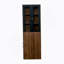 Armoire de rangement H 70,87 po, étagère de rangement coulissante multi-fonctions à 4 niveaux et 2 portes en verre, grande bibliothèque moderne en bois pour le bureau à domicile-1011049015