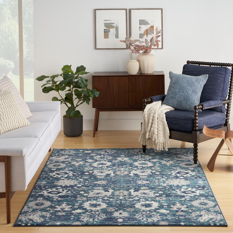 Floral Indoor Rug, Rectangle 5'3" x 7'3"