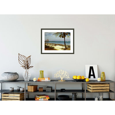 «Tropical Coast» par Albert Bierstadt - Impression giclée sur cadre