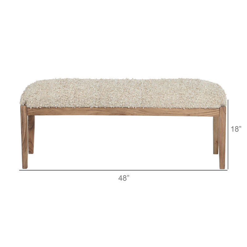 Banc, acacia avec crème crème