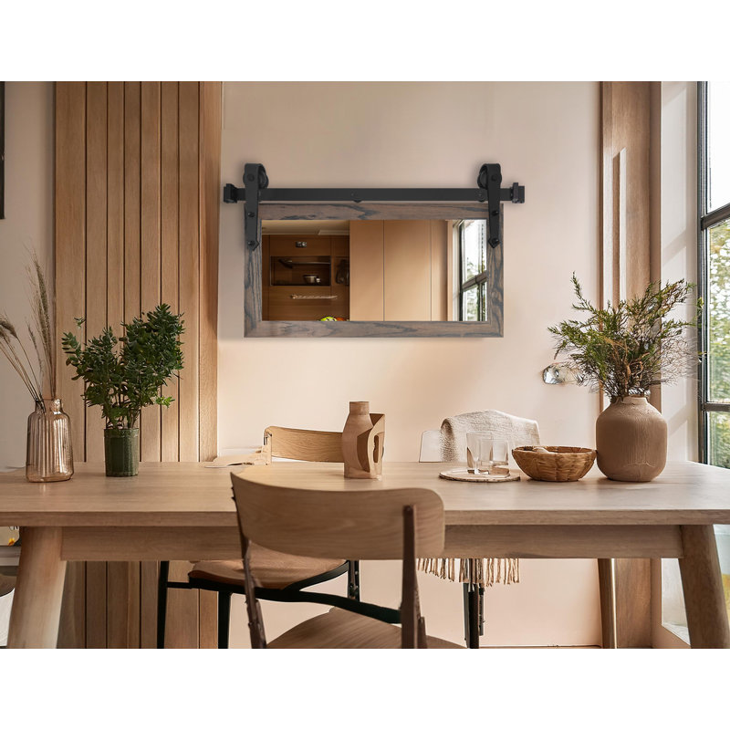 Miroir Gracie Oaks, Gris carbone, 18 po x 33 po