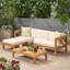 Ensemble de canapé en alcôve Lhape, beige-681098053