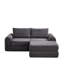75.5 " Corduroy L-Shaped Sofa & Chaise-404095253