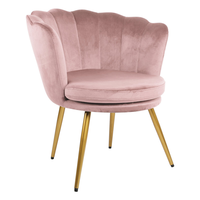 Octavius Velvet Barrel Chair, Pink
