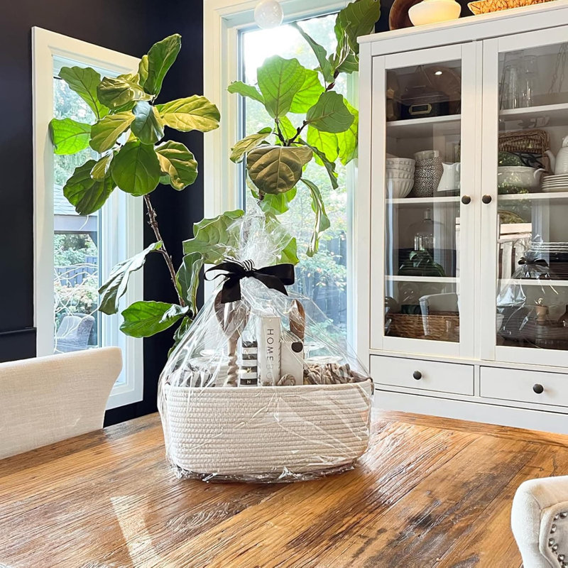 Highland Dunes Decorative Basket, White