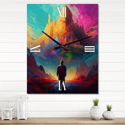Arriving In The Sacred City Of Gold - Christianism Wall Clock Oversized