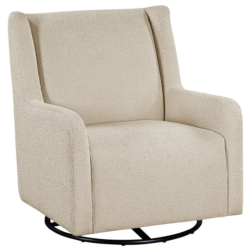 Fauteuil oscillant rembourré Serra Boucle Sandy Beige, Beige