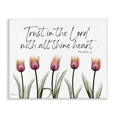 Trust The Lord Tulips Canvas Wall Art by Albert Koetsier