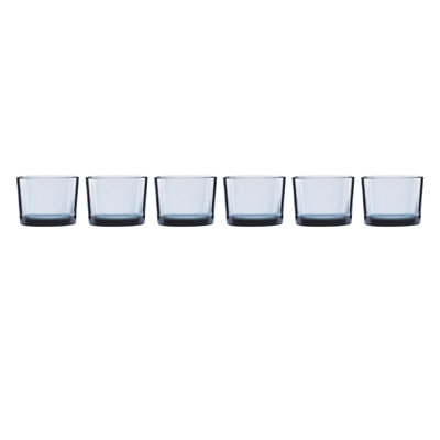 Ensemble de 12 verres empilables bleus