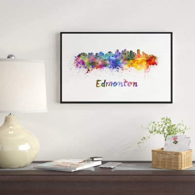 « edmonton horizon », peinture sur toile tendue encadrée