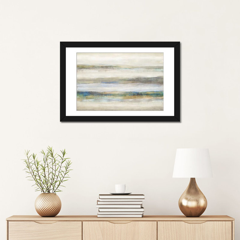 «Linear Motion» non disponible sur toile, H 16 po x l 24 po x P 1 po, Papier d'art encadré noir, Blanc