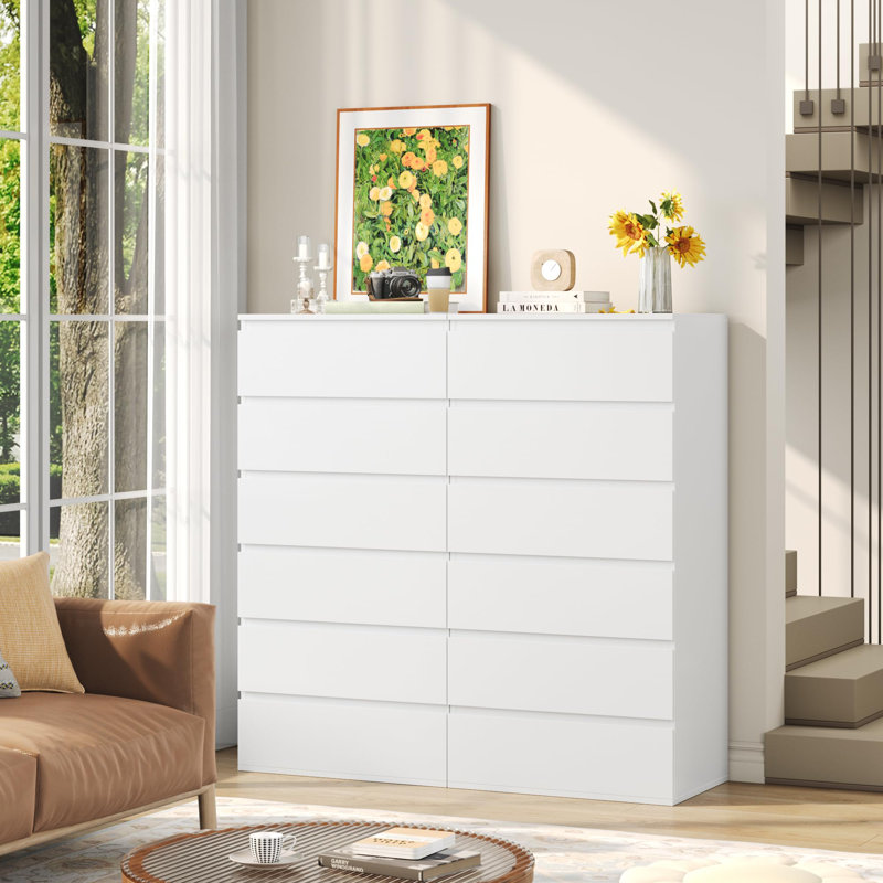 60cm W 6 - Drawer Chest of Drawers, White