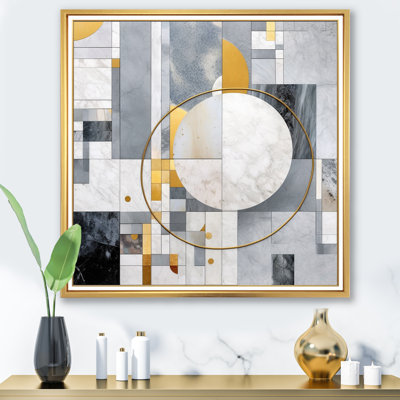 Gris et jaune mosaïque I - impression