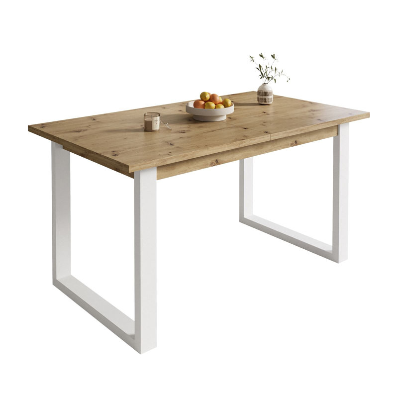 Manija 150cm Folding Table, Artisan Oak/White