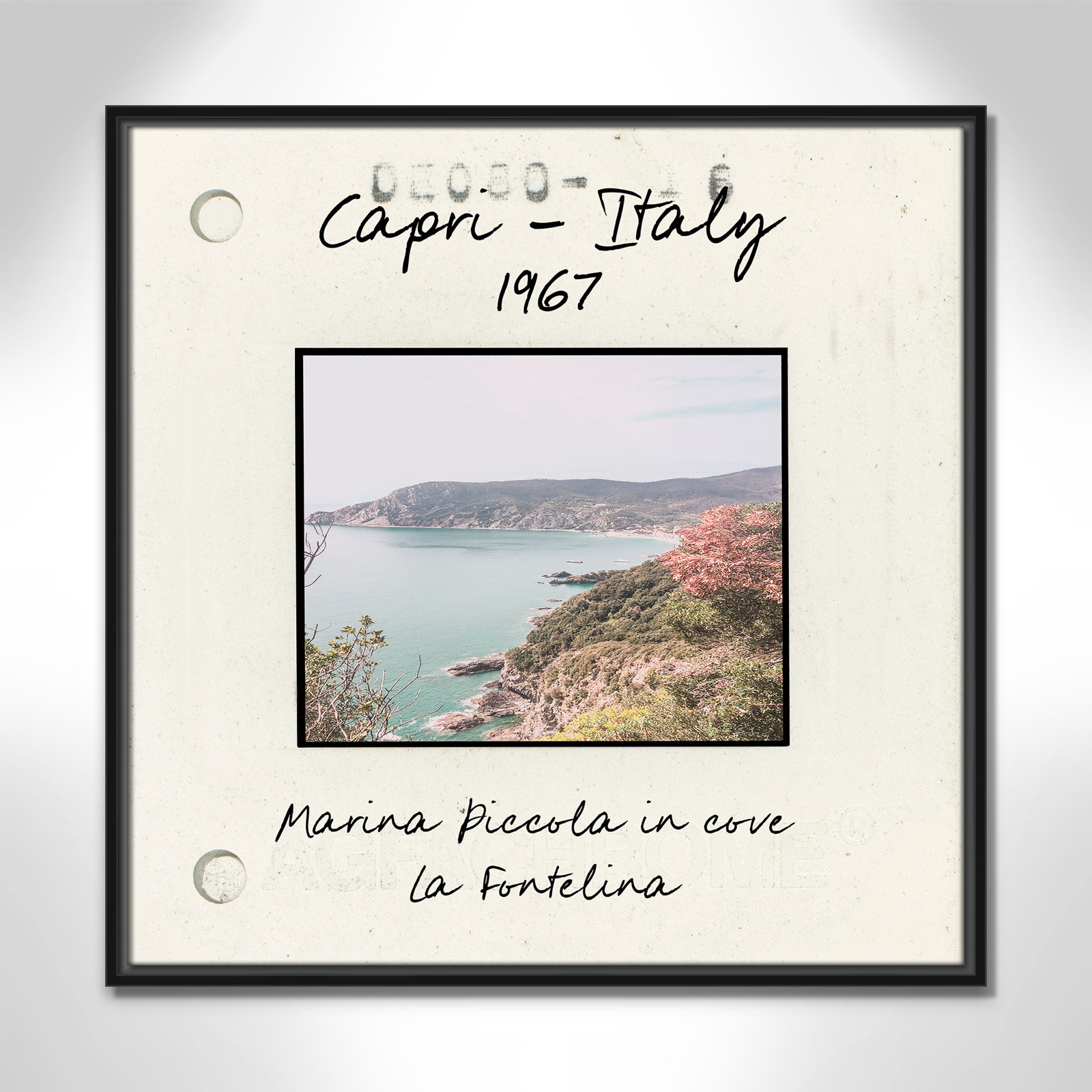 Ritona "Capri, Italy - Marina Piccola" Print, Black Floater Framed Canvas, 25.5" H x 25.5" W x 2" D