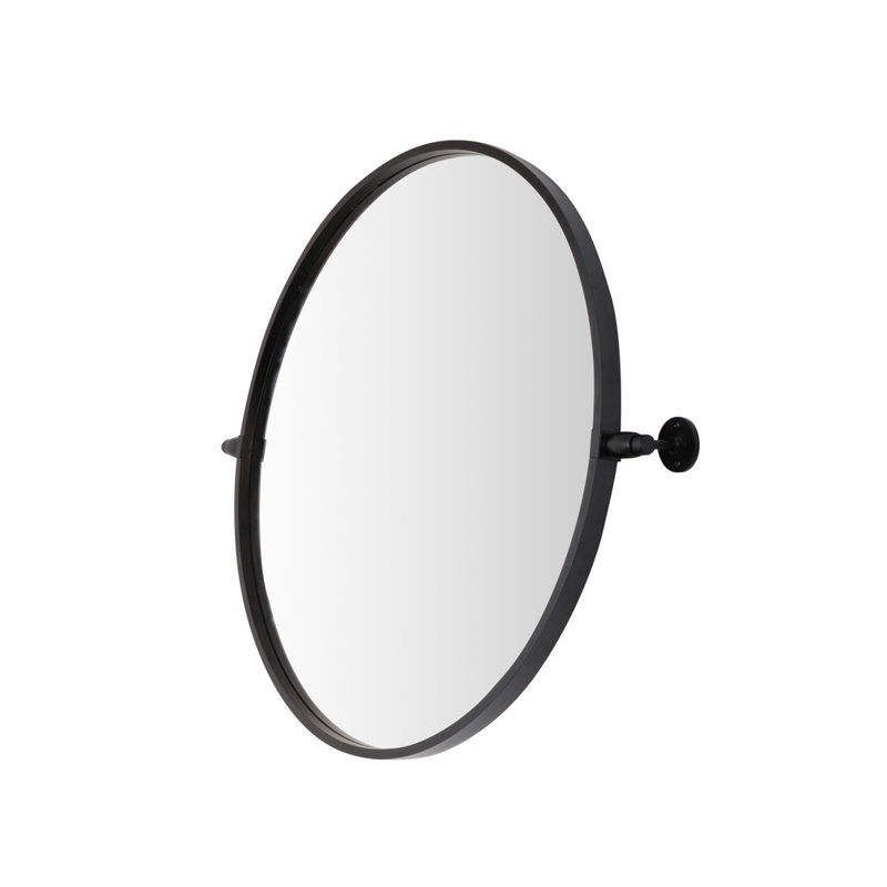 Miroir mural en métal, 24 po x 24 po, Noir