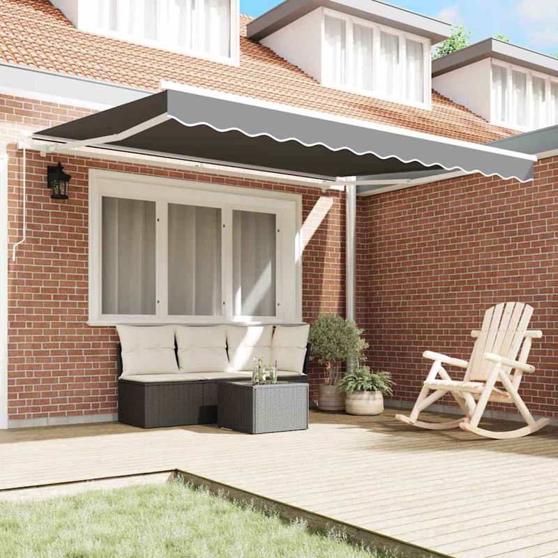 VidaXL Retractable Door / Window Awning, White, 300 cm W x 250 cm D