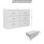 Commode moderne à 6 tiroirs pour la chambre à coucher - Vaste commode de rangement-628469940