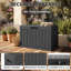 Boîte de rangement 55 gallons résistante aux intempéries - Rangement verrouillable en résine pour coussins de patio, outils de jardin et ensembles-134406262