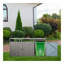 La remise à poubelle contient 3 poubelles en métal pour le rangement des ordures, acier galvanisé inoxydable, remise pour poubelle de jardin, gris