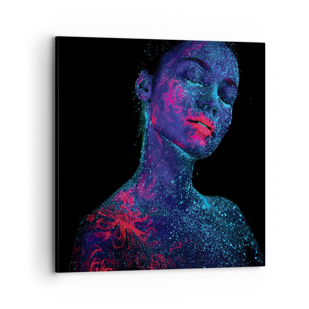 Leinwandbild Woman Ultraviolet Glitter