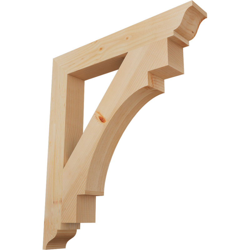 Support traditionnel lisse l 3 3 po x P 28 po x H 32 po, sapin Douglas, H 32 po x l 3,5 po x P 28 po, Sapin de Douglas
