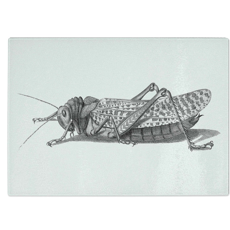 Tempered Glass Cricket Chopping Board, 28.5 cm W x 20 cm L