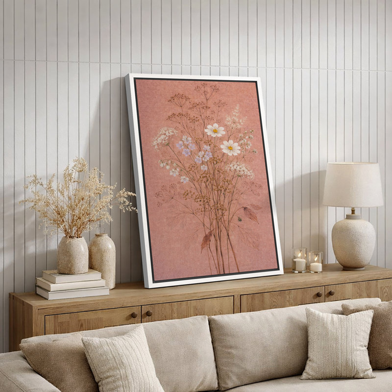 Art floral rétro botanique, photos de salon, impression sur estampe numérique sur toile encadrée, 2 pièces, H 24 po x l 16 po