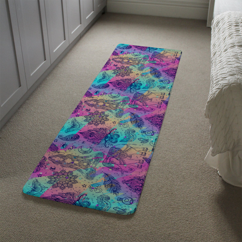 Laverriere Runner 68 cm x 235 cm Animal Print and Chevron Shaggy Area Rug