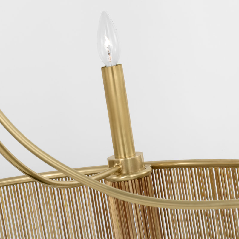 Sutton 34" Chandelier, Antique-Burnished Brass