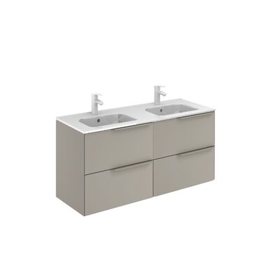 Carnspindle 48"" Wall-Mounted Double Bathroom Vanity Set -  Hokku Designs, 4249A2A472264CB881B50C69F3050C96