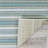 Broddrick Striped Ivory Sand Azure Indoor Outdoor Area Rug-766862123