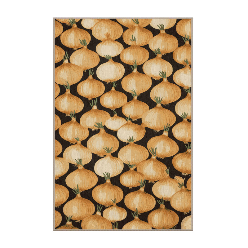  Tapis lavable avec légumes doux et oignon, Rectangulaire 2 pi x 3 pi