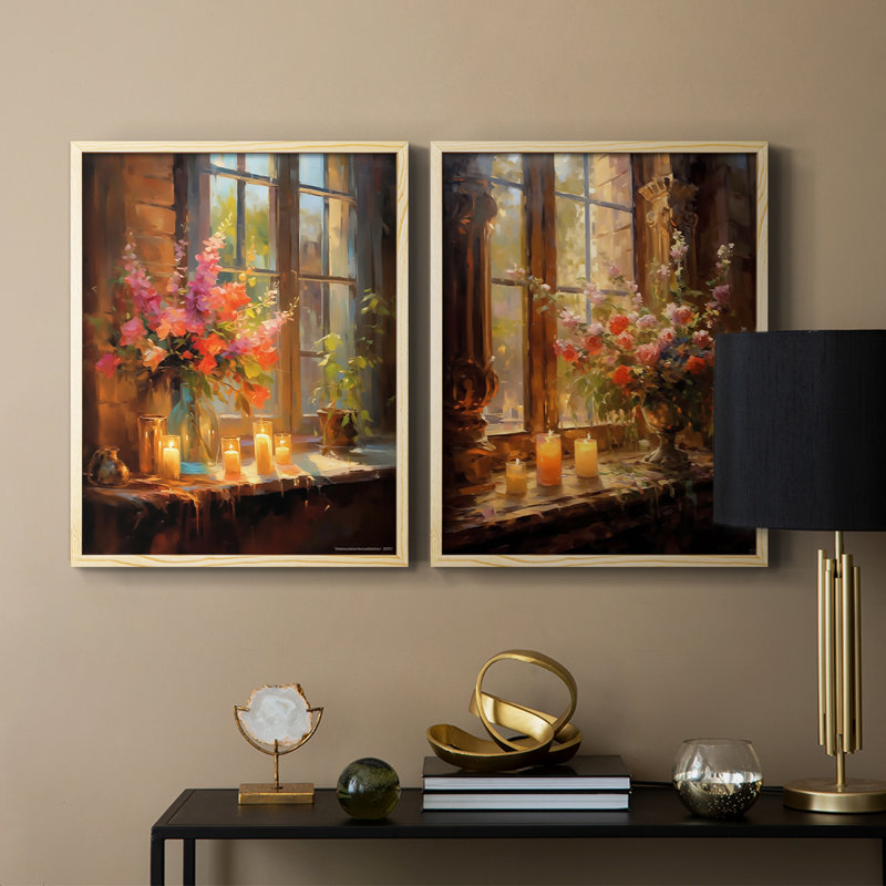 FLORAL Series DCCLXV - Reproduction encadrée de qualité supérieure - prête à être accrochée - aucun clou requis - aucun clou requis
