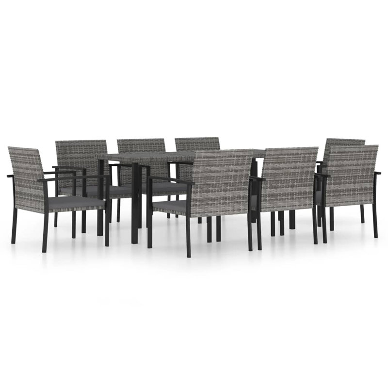 Ensemble repas 9 pièces Bromarg, gris, gris