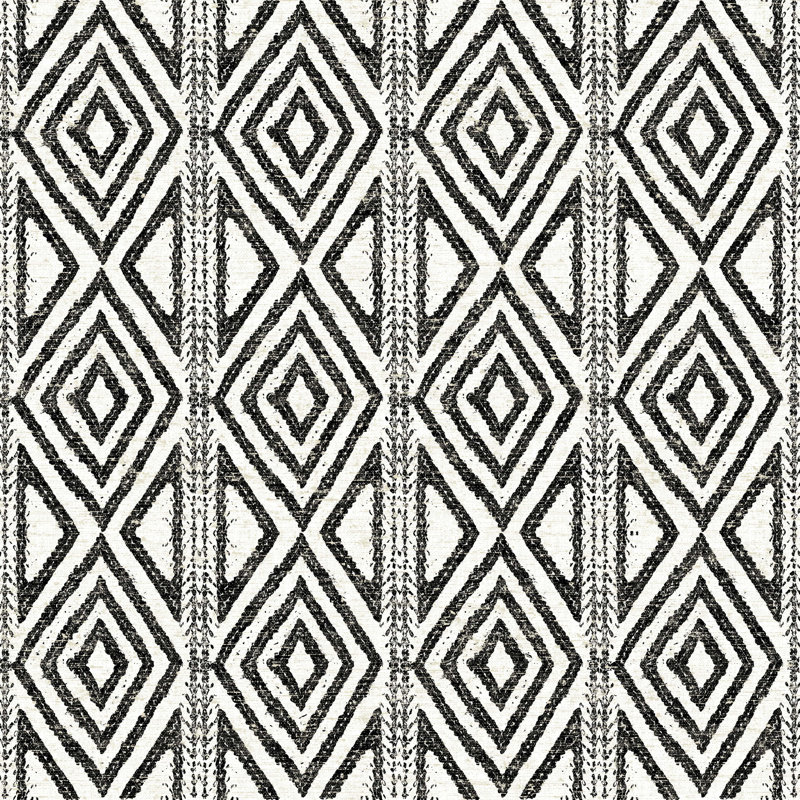 Motif africain sauvage III BW, H 12 po x l 12 po