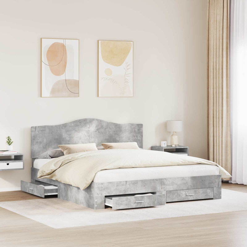 Bed, Concrete Grey, Super King (6')