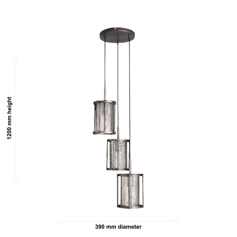 3 - Light Silver Paint Pendant